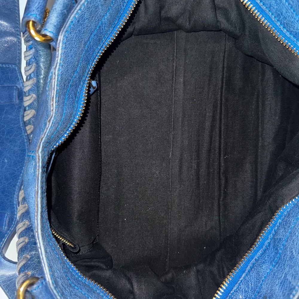 Balenciaga Navy Shoulder Bag with Gold Accents - Picture 10 of 12